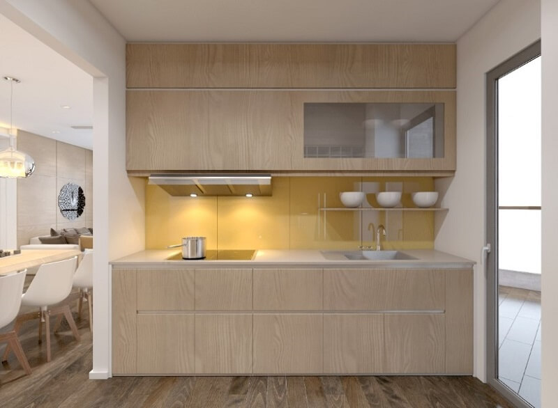 Hệ tủ bếp chung cư đẹp sử dụng gỗ công nghiệp An Cường được yêu thích tại MoreHome Tủ bếp đẹp, tủ bếp đẹp hiện đại, tủ bếp An Cường, tủ bếp cao cấp